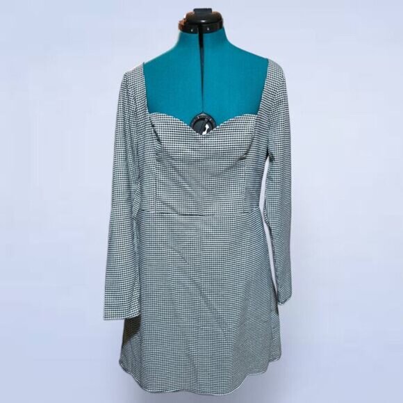 Abercrombie & Fitch Gingham Dress -‎ Size Large Tall - Picture 2 of 9